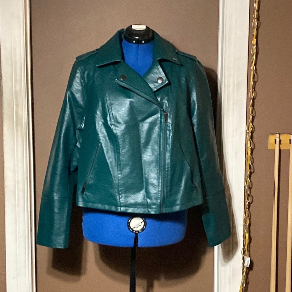 Eloquii faux leather jacket